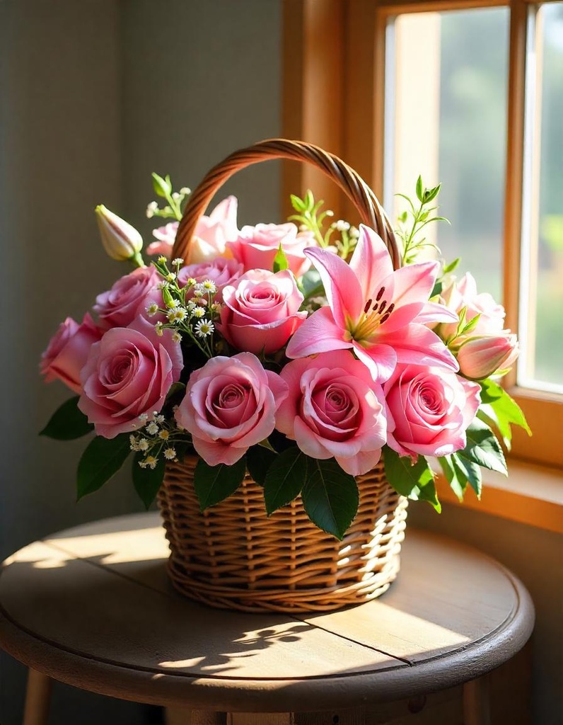 Blush Elegance Basket