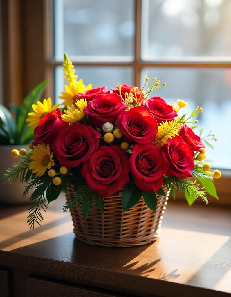 Scarlet Harmony Basket