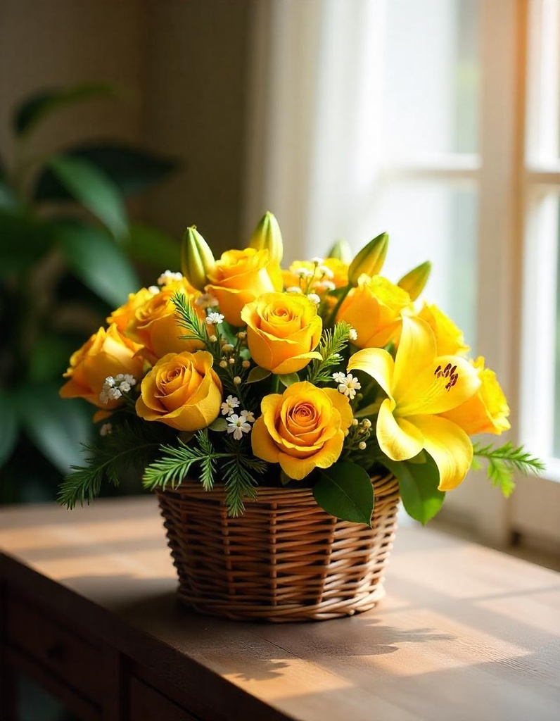Golden Radiance Basket