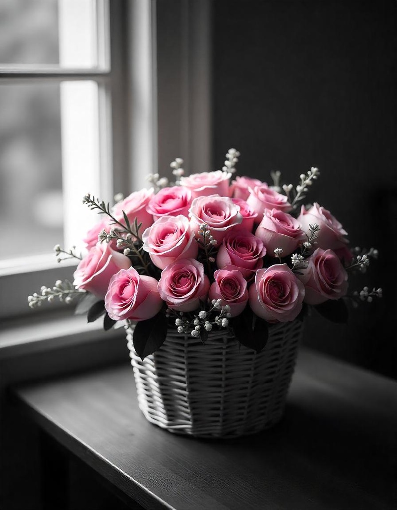 Blushing Elegance Basket