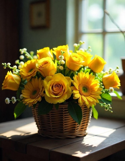 [B-10YR-5YGER-8] Sunshine Delight Basket