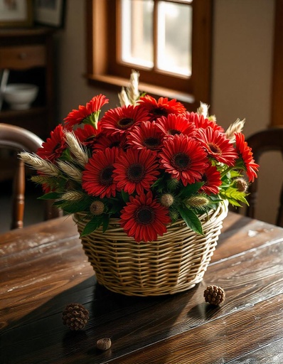 [B-12-R-GER-8] Crimson Charm Basket