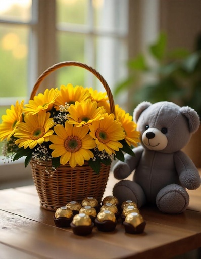 [B-12YGER-TEDDY-16FER-8] Golden Delight Hamper