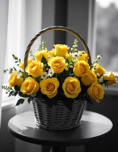[B-12-Y-R-8] Golden Charm Basket