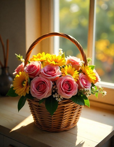 [B-15-PR-YGER-8] Graceful Bloom Basket