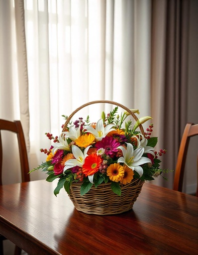 [B-15-W-ANTH-W-LILLY-8] Whispering Elegance Basket