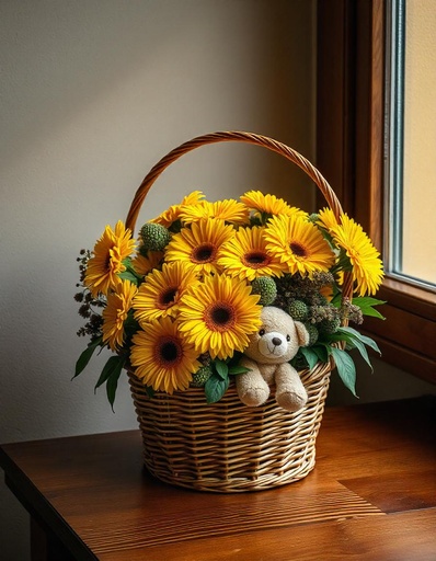[B-15Y-GER-TEDDY-8] Sunny Hug Basket