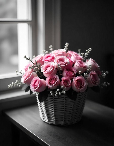 [B-35-P-R-8] Blushing Elegance Basket