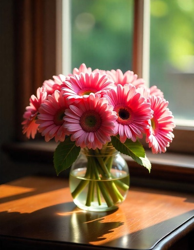[IF-N-12-P-GER-8] Pink Long-Stemmed Gerberas