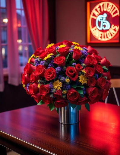 [N-100-R-R-8] 100 Red Roses Bouquet