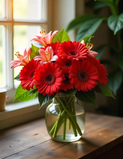 [N-10-RGER-3PL-8] A Lively & Cheerful Floral Arrangement