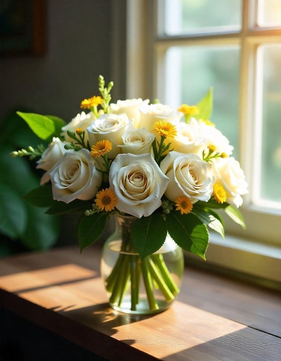 [N-18-W-R-8] Bunch of 18 White Roses