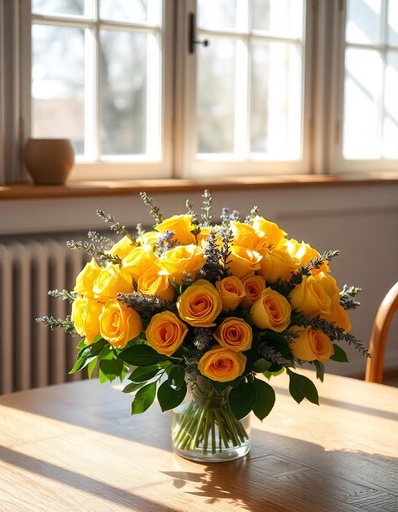 [N-25-Y-R-8] Sunburst: A Radiant Floral Delight