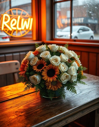 [PN-N-12-W-R-8] Elegant Purity – Bunch of 12 White Roses
