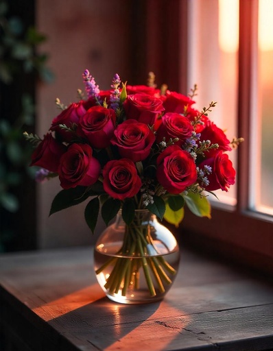 [PN-N16RR-VASE-8] Timeless Elegance – 16 Red Roses in a Vase