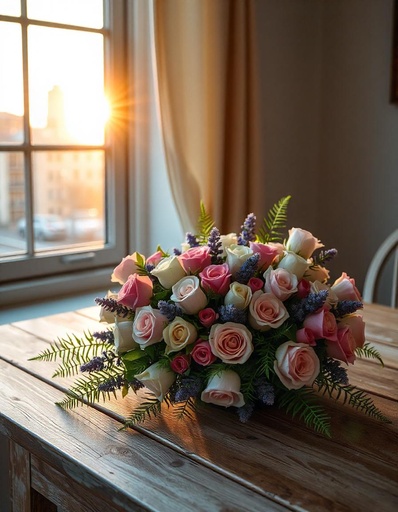 [PN-N-25-PW-R-8] Blush Harmony – 25 Pink & White Roses