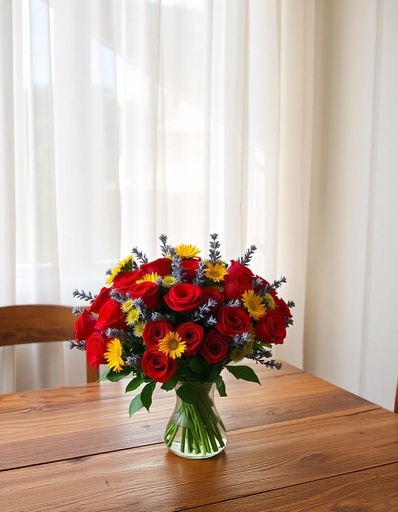 [WD-N-12-R-R-8] Naturally Elegant – 12 Red Roses